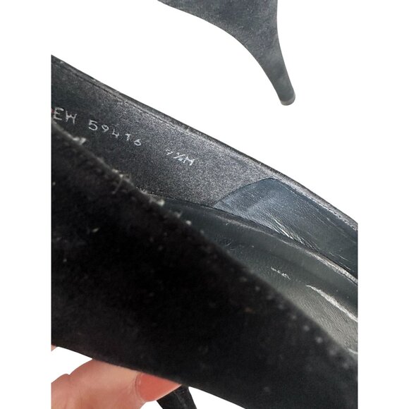 STUART WEITZMAN Black Suede Peeptoe Heels Size 9.5 - Picture 9 of 10